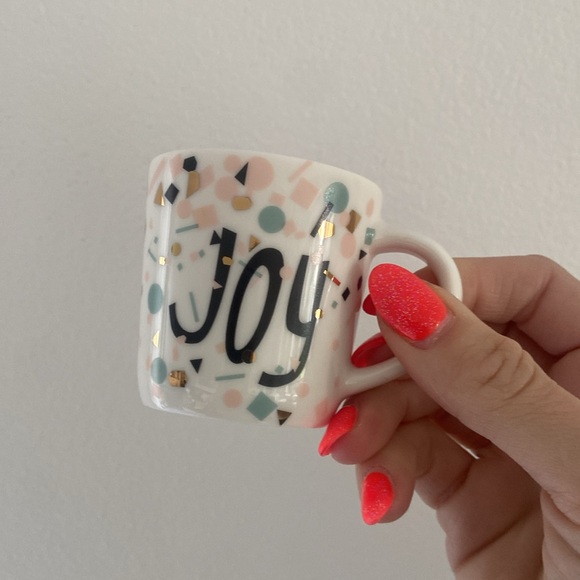 Starbucks Other - Starbucks espresso cup mini mug 3 oz white gold confetti joy celebration rare